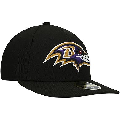 Men's New Era Black Baltimore Ravens Omaha Low Profile 59FIFTY Fitted Hat