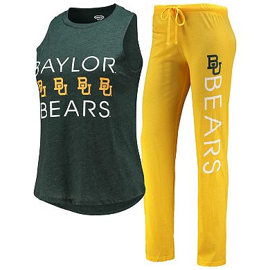 Women's Concepts Sport Gold/Green Baylor Bears Tank Top & Pants Sleep Set