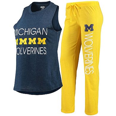 Women's Concepts Sport Maize/Navy Michigan Wolverines Tank Top & Pants Sleep Set