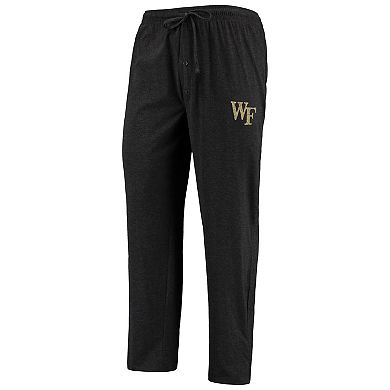 Men's Concepts Sport Black/Heathered Charcoal Wake Forest Demon Deacons Meter Long Sleeve T-Shirt & Pants Sleep Set