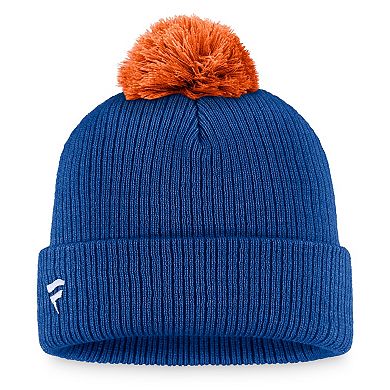 Men's Fanatics Branded Royal New York Islanders Team Cuffed Knit Hat with Pom