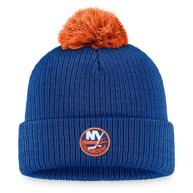 Men's Fanatics Branded Royal New York Islanders Team Cuffed Knit Hat with Pom