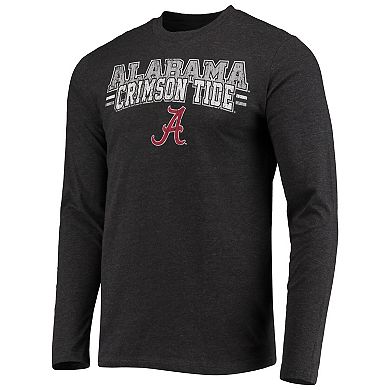 Men's Concepts Sport Crimson/Heathered Charcoal Alabama Crimson Tide Meter Long Sleeve T-Shirt & Pants Sleep Set