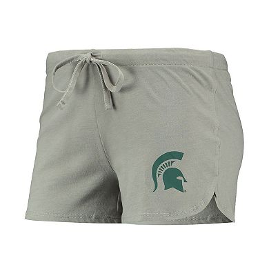 Women's Concepts Sport Green/Gray Michigan State Spartans Raglan Long Sleeve T-Shirt & Shorts Sleep Set