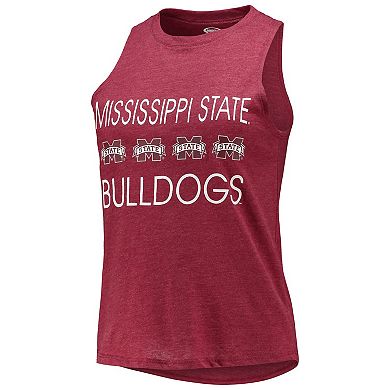 Women's Concepts Sport Black/Maroon Mississippi State Bulldogs Tank Top & Pants Sleep Set