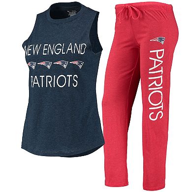 Women's Concepts Sport Red/Navy New England Patriots Muscle Tank Top & Pants Sleep Set
