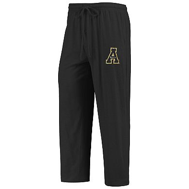 Men's Concepts Sport Black/Heathered Charcoal Appalachian State Mountaineers Meter Long Sleeve T-Shirt & Pants Sleep Set