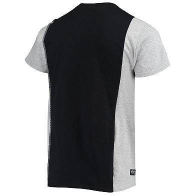 Men's Refried Apparel Black/Heathered Gray Los Angeles Rams Sustainable Split T-Shirt