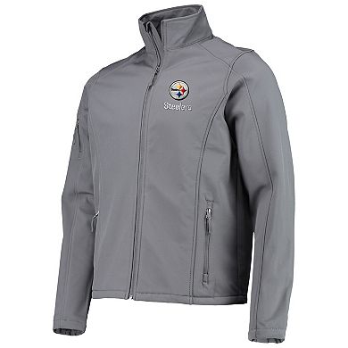 Men's Dunbrooke Charcoal Pittsburgh Steelers Sonoma Softshell Full-Zip Jacket