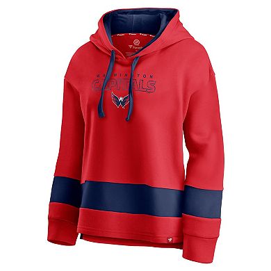 Women's Fanatics Branded Red/Navy Washington Capitals Colors of Pride Colorblock Pullover Hoodie