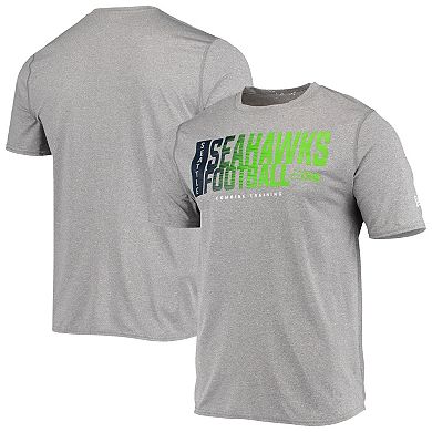 Men's New Era Heathered Gray Seattle Seahawks Combine Authentic Game On T-Shirt
