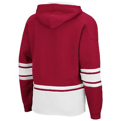 Men's Colosseum Crimson Washington State Cougars Lace Up 3.0 Pullover Hoodie