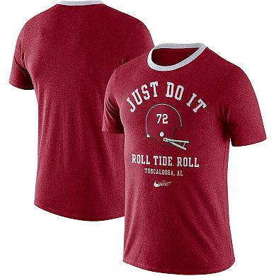 Men's Nike Crimson Alabama Crimson Tide Vault Helmet Team Tri-Blend T-Shirt