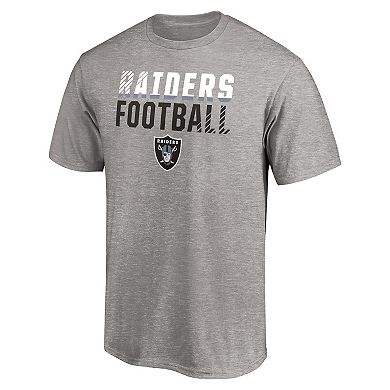 Men's Fanatics Branded Heathered Gray Las Vegas Raiders Fade Out T-Shirt