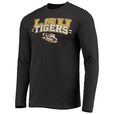 Men's Concepts Sport Purple/Heathered Charcoal LSU Tigers Meter Long Sleeve T-Shirt & Pants Sleep Set