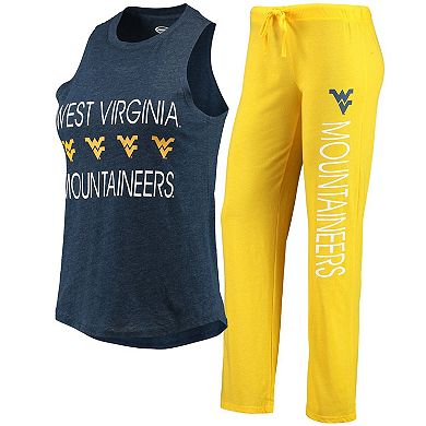 Women's Concepts Sport Gold/Navy West Virginia Mountaineers Tank Top & Pants Sleep Set