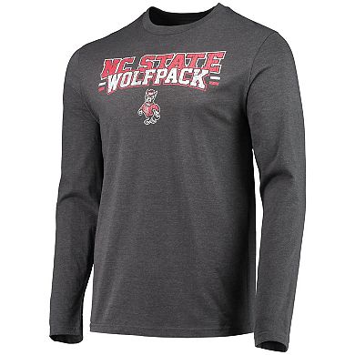 Men's Concepts Sport Red/Heathered Charcoal NC State Wolfpack Meter Long Sleeve T-Shirt & Pants Sleep Set