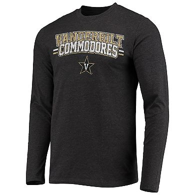 Men's Concepts Sport Black/Heathered Charcoal Vanderbilt Commodores Meter Long Sleeve T-Shirt & Pants Sleep Set