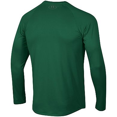 Men's Under Armour Green Colorado State Rams Lockup Tech Raglan Long Sleeve T-Shirt