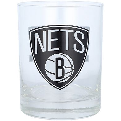Brooklyn Nets Letterman 14oz. Rocks Glass