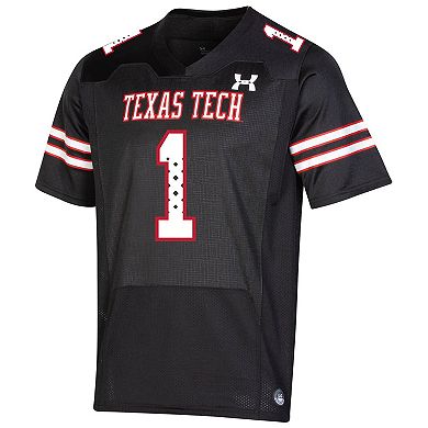 Men's Under Armour #1 Black Texas Tech Red Raiders Throwback Special Game Jersey
