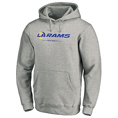 Men's Fanatics Branded Heathered Gray Los Angeles Rams Big & Tall Team Lockup Pullover Hoodie