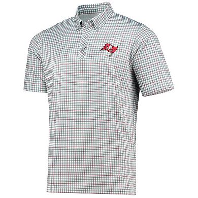 Men's Antigua Gray/Red Tampa Bay Buccaneers Deliver Button-Down Polo