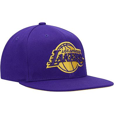 Men's Mitchell & Ness Purple Los Angeles Lakers Two Tonal Snapback Hat