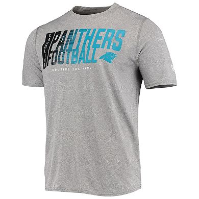 Men's New Era Heathered Gray Carolina Panthers Combine Authentic Game On T-Shirt