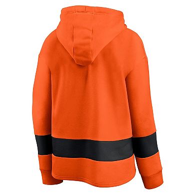 Women's Fanatics Branded Orange/Black Philadelphia Flyers Colors of Pride Colorblock Pullover Hoodie