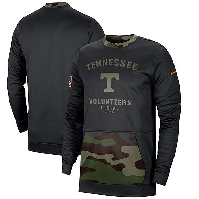 Men's Nike Black/Camo Tennessee Volunteers Military Appreciation Performance Pullover Sweatshirt