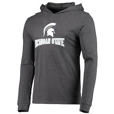 Men's Concepts Sport Heathered Green/Heathered Charcoal Michigan State Spartans Meter Long Sleeve Hoodie T-Shirt & Jogger Pants Set
