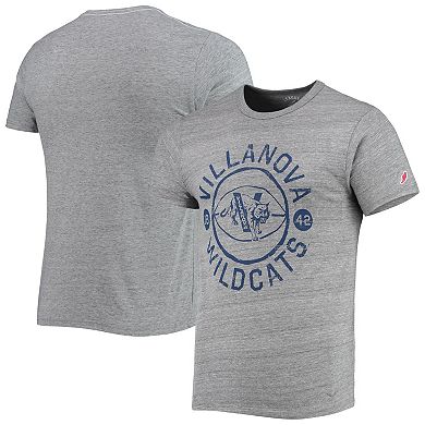 Men's League Collegiate Wear Heathered Gray Villanova Wildcats Hero Shot Victory Falls Tri-Blend T-Shirt