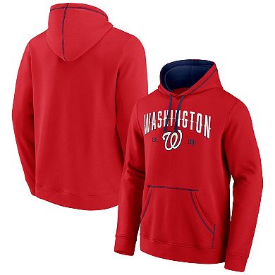 Men's Fanatics Branded Red/Navy Washington Nationals Ultimate Champion Logo Pullover Hoodie