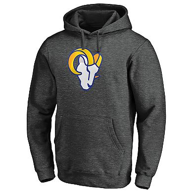 Men's Fanatics Branded Heathered Charcoal Los Angeles Rams Big & Tall Primary Logo Pullover Hoodie