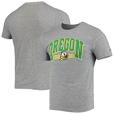 Men's League Collegiate Wear Heathered Gray Oregon Ducks Upperclassman Reclaim Recycled Jersey T-Shirt