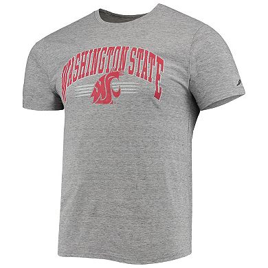 Men's League Collegiate Wear Heathered Gray Washington State Cougars Upperclassman Reclaim Recycled Jersey T-Shirt