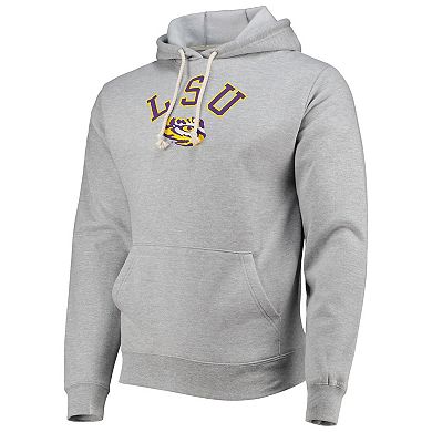 Men's League Collegiate Wear Heathered Gray LSU Tigers Seal Neuvo Essential Fleece Pullover Hoodie