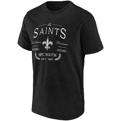Men's NFL x Darius Rucker Collection by Fanatics Black New Orleans Saints T-Shirt