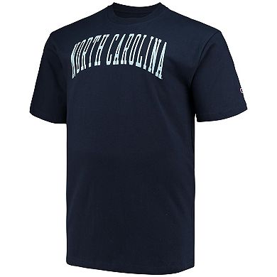 Men's Champion Navy North Carolina Tar Heels Big & Tall Arch Team Logo T-Shirt