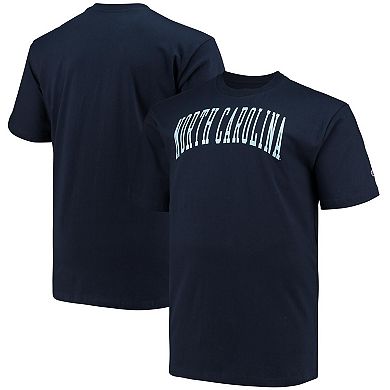 Men's Champion Navy North Carolina Tar Heels Big & Tall Arch Team Logo T-Shirt