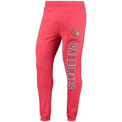 Men's Concepts Sport Red/Heather Charcoal Louisville Cardinals Meter Long Sleeve Hoodie T-Shirt & Jogger Pajama Set