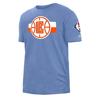 Men's New Era Blue LA Clippers 2021/22 City Edition Brushed Jersey T-Shirt