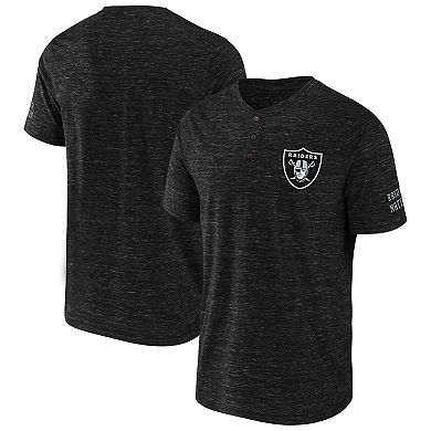 Men's NFL x Darius Rucker Collection by Fanatics Black Las Vegas Raiders Slub Henley T-Shirt