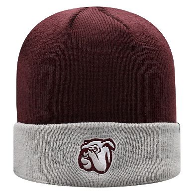 Men's Top of the World Maroon/Gray Mississippi State Bulldogs Core 2-Tone Cuffed Knit Hat