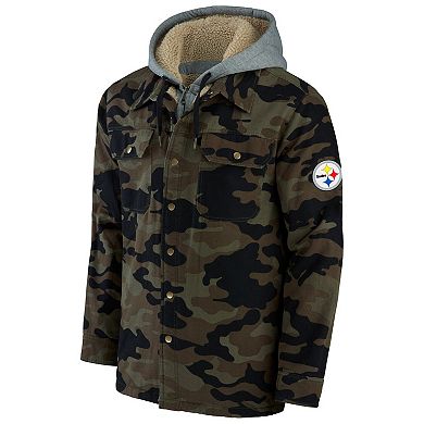 Men's NFL x Darius Rucker Collection by Fanatics Camo Pittsburgh Steelers Canvas Full-Zip Hoodie