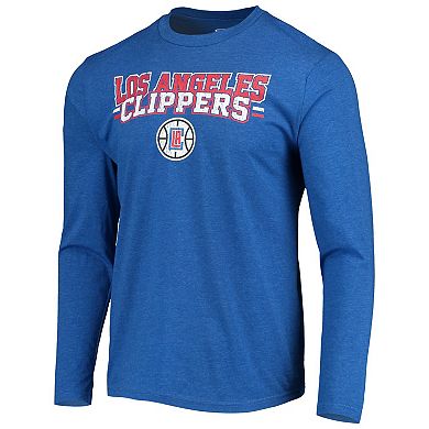 Men's Concepts Sport Black/Royal LA Clippers Long Sleeve T-Shirt & Pants Sleep Set