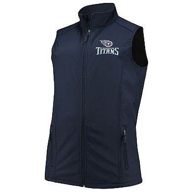 Men's Dunbrooke Navy Tennessee Titans Big & Tall Archer Softshell Full-Zip Vest