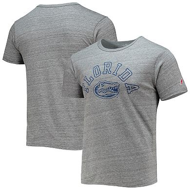 Men's League Collegiate Wear Heathered Gray Florida Gators Tide Seal Nuevo Victory Falls Tri-Blend T-Shirt