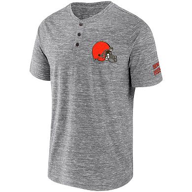 Men's NFL x Darius Rucker Collection by Fanatics Heathered Gray Cleveland Browns Slub Henley T-Shirt
